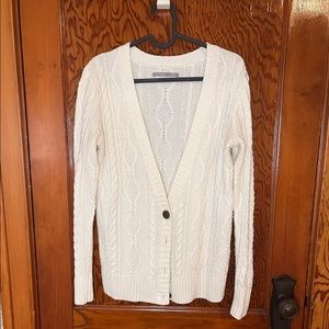 White knit cardigan